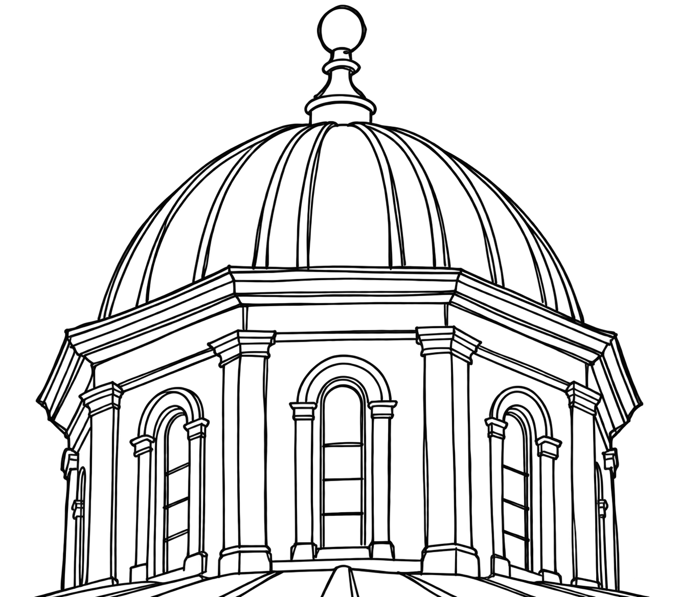 Architectural sketch of the Astewlot building